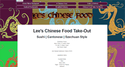 Desktop Screenshot of leeschinesefood.com